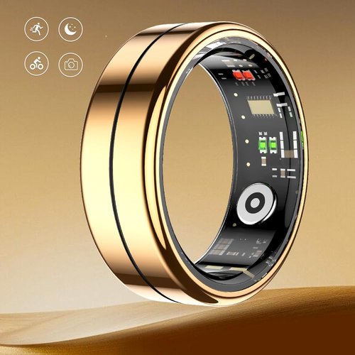 UouNeaCo New Smart Ring for Women and Men, Fitness Tracker with Heart Rate Monitor, Sleep Tracker,100+ Sport Modes, Step Counter, IP68 Waterproof, No Subscription Fee for iOS/Android (Black, 9)