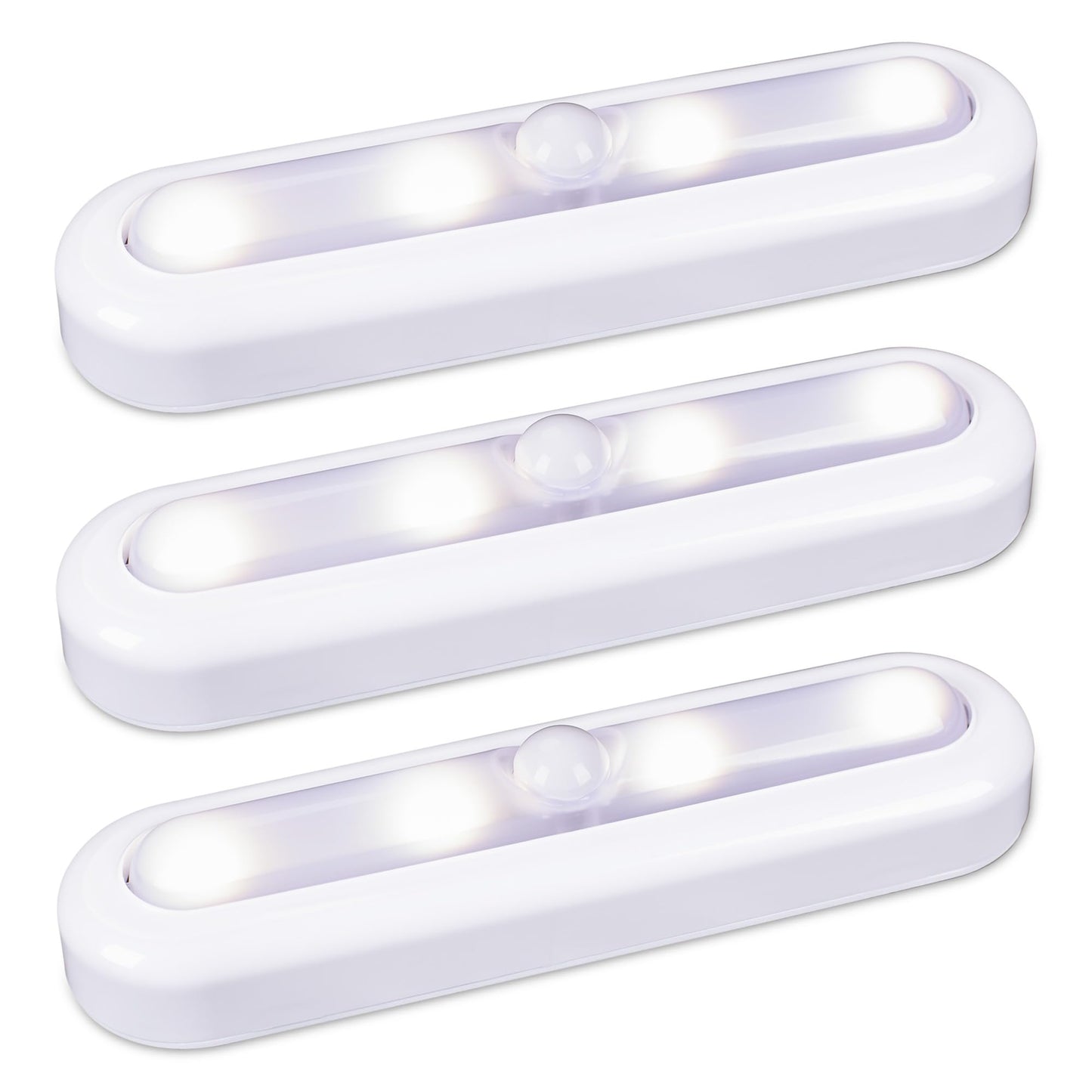 STAR-SPANGLED 3 Pack 7” Dimmable Push Tap Lights, Stick on LED Touch Lights AAA Battery Operated for Kitchen, Closet, Under Cabinet, 3 Color Modes