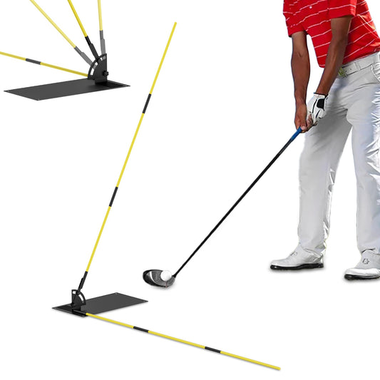 Asyxstar Golf Alignment Sticks - Golf Sticks Alignment Aid Golf Alignment Rods for Aiming, Putting, Full Swing Trainer, Posture Corrector Golf Training aid with Clear Tube Case