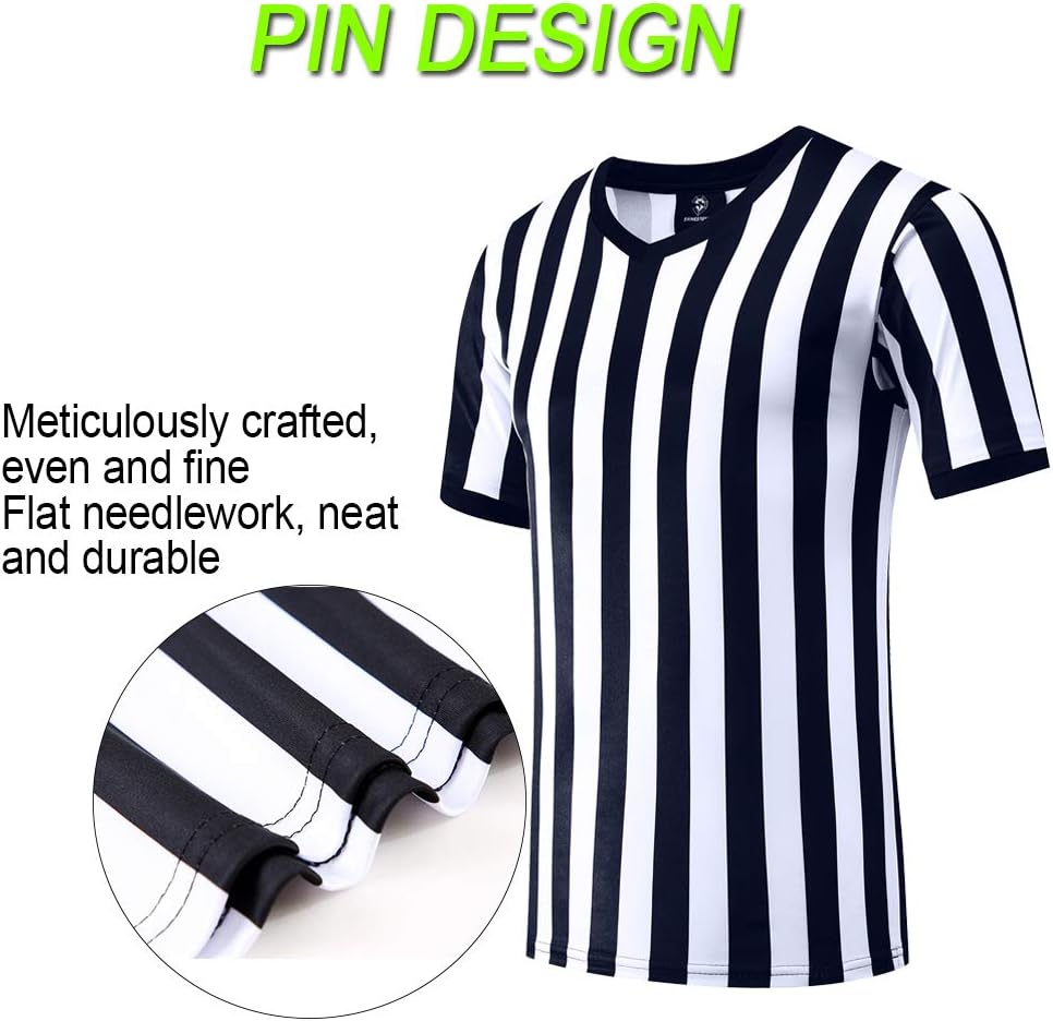 Shinestone Referee Shirt - V Neck Umpire Jersey for Football & Sports | Perfect Holiday Gift