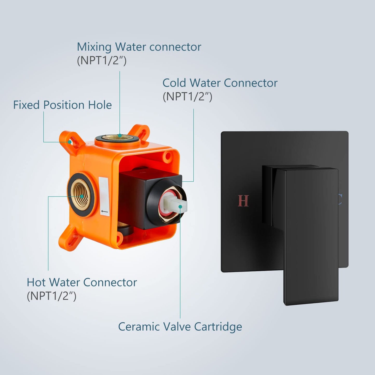 Aolemi Matte Black Wall Mount Bathtub Sink Faucet Tub Filler with Extra Long Rotating Tub Spout One Hole Single Handle Rough-in Valve Included Bathroom Basin Mixer Tap, B0BFWTPCMB