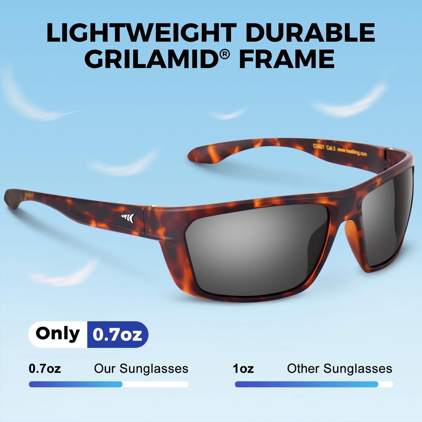 KastKing Huzzah Polarized Sport Sunglasses for Men and Women, Ideal for Driving Fishing Cycling and Running,UV Protection