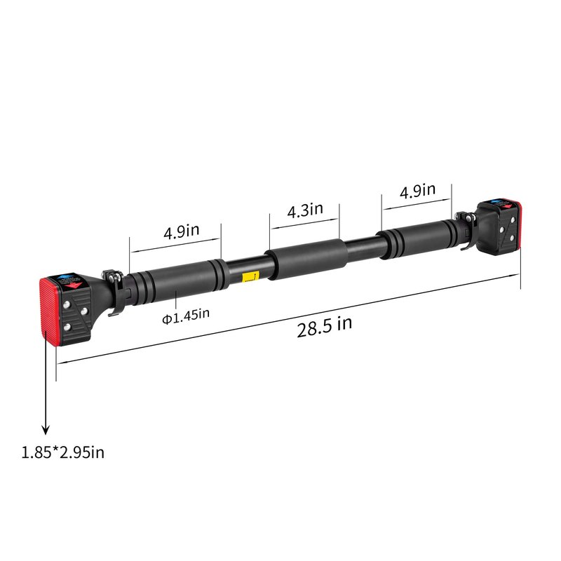 leikefitness Pull-Up Bar For Door Frame Chin Up Bar Upper Body Workout 28.3"- 37.8" Adjustable Portable Training Pull-Up Bars without Screw - Adjustable Width Locking Mechanism