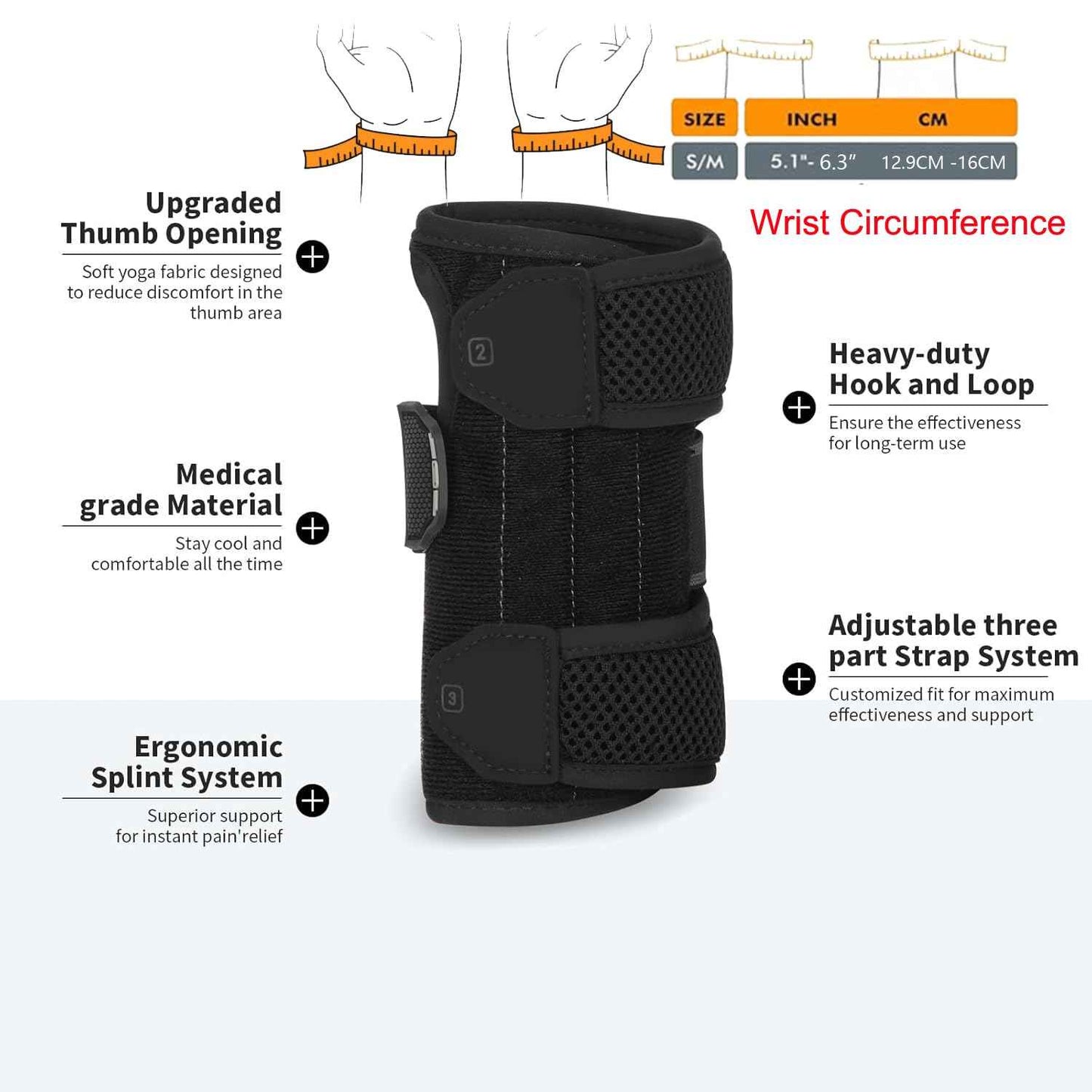 Carpal Tunnel Wrist Brace Night Support - Stop Pain While Sleeping Wrist Support for Women Pregnancy, Office Adjustable Lightweight Hand Brace Splint for Tendinitis, Arthritis