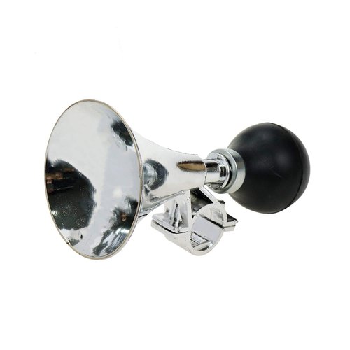Modengzhe Chrome Tone ABS Air Horn for Children's Cycles, Funny Plastic Bike Bugle Clown Horn with Squeeze Bulb