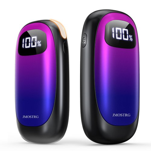 Hand Warmers Rechargeable, Electric Dual-Sided Heating with LED Display & Flashlight, Max 127℉, 13Hrs Long Lasting Pocket Heater for Raynauds, Golf, Hunting, Camping, Birthday Gifts for Men Women