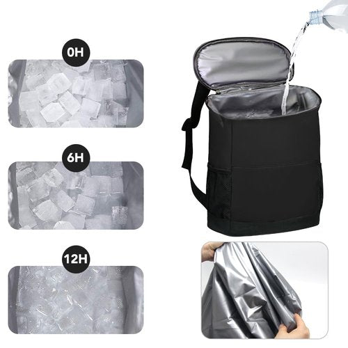 IYARKAI® Insulated Cooler Backpack, Backpack Cooler, 20 Can Backpack Cooler Leak Proof, Insulated Soft Cooler Bag, Lightweight, Cold-Weather Duffel Bag for Beach, Camping, Outdoor Activities