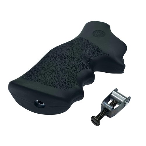 Hogue OverMolded Rubber Grip for Ruger GP100 & Super Redhawk, Black - 80000
