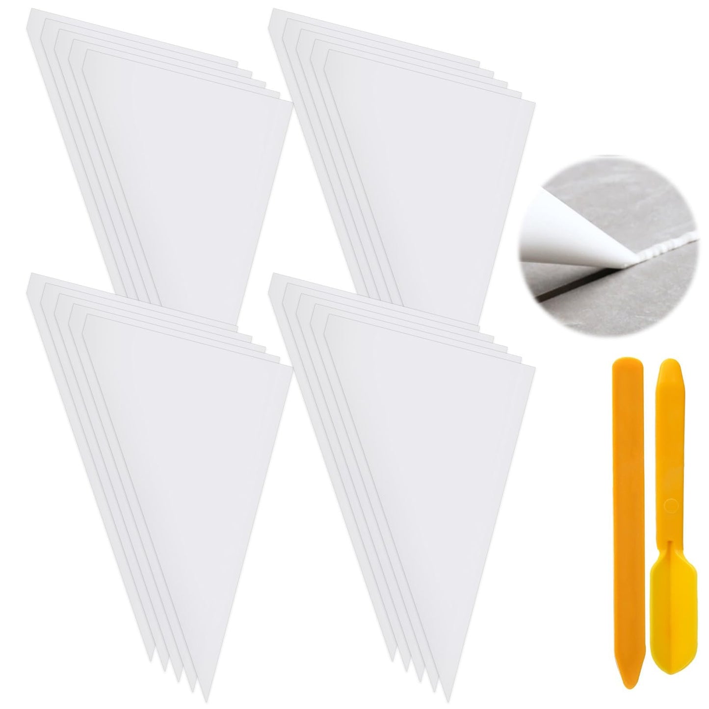 22 Pcs Tile Grout Masonry Mortar Bag with Tile Caulk Tool, 16" x 12" Heavy Duty Tear Resistant Puncture Tip Cement Sealer Mortar Grout Bag Masonry for Tile Installation, Grouting Bag (White)