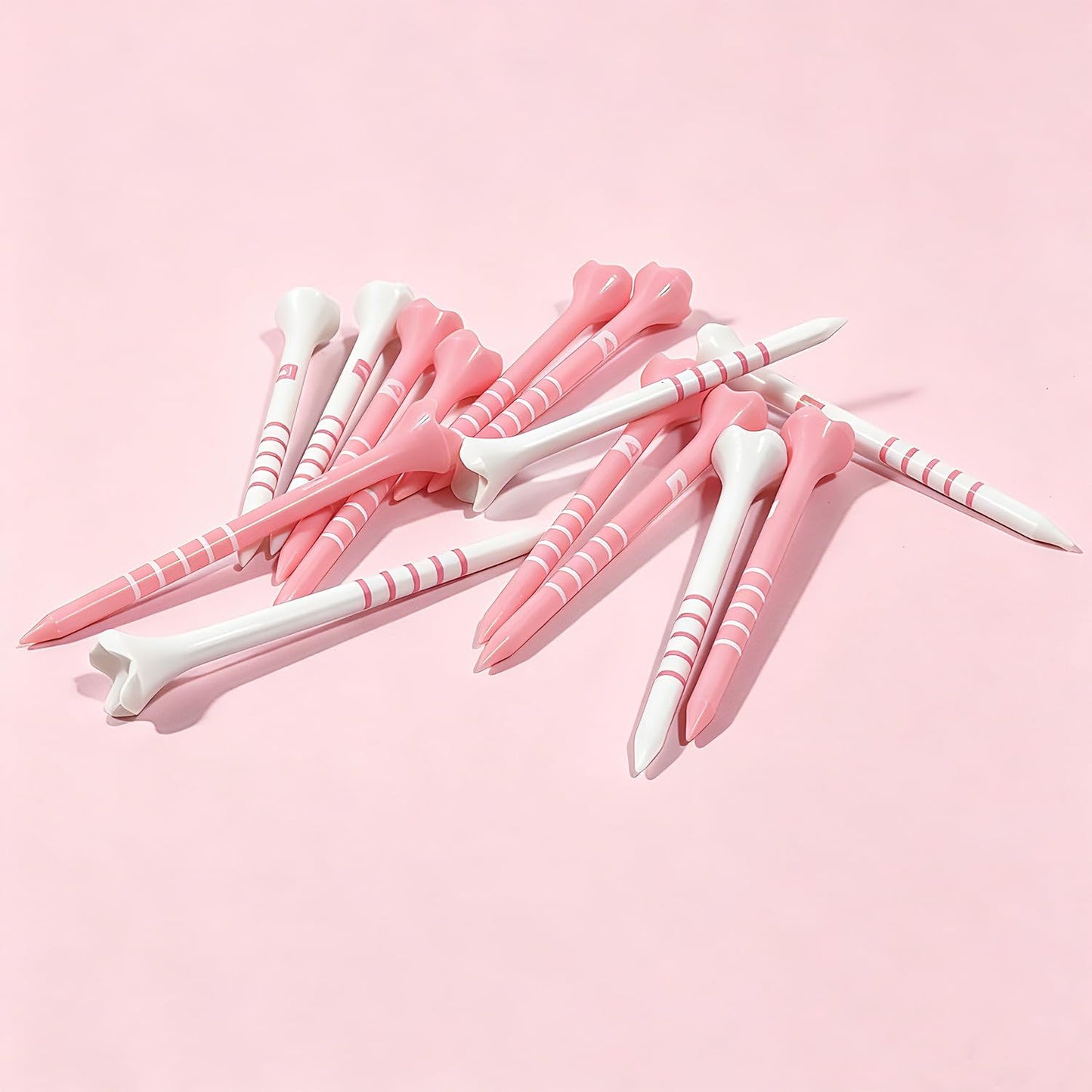 EWILLING Stable & Durable Plastic Golf Tees 60Pcs Size 2-3/4 Inch or 3-1/4 Inch Packaged in Plastic Jar with Lid Available Pink White Blue Color