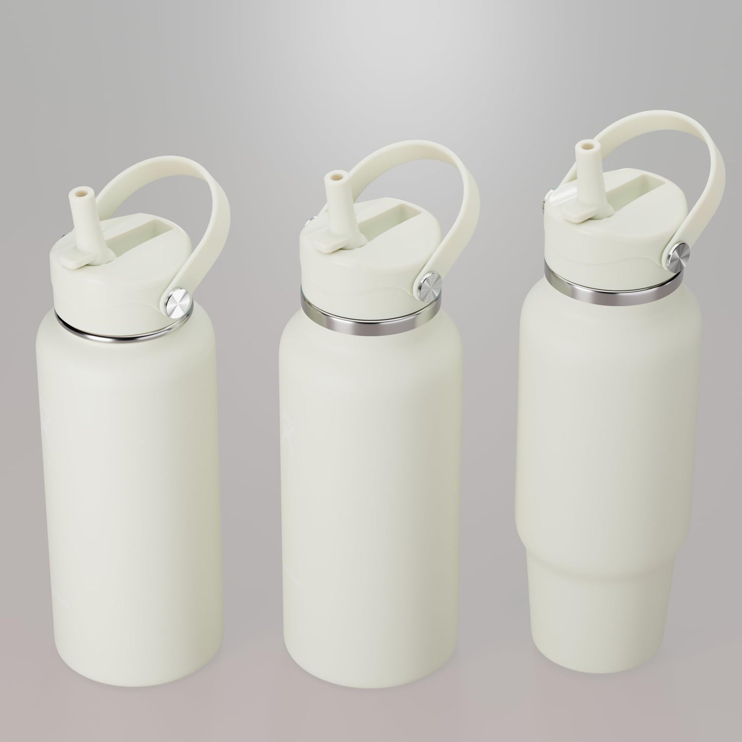 Straw Lid for Hydro Flask Wide Mouth, Lids with Straw for Hydroflask 12 16 18 20 32 40 oz Wide Mouth, Replacement Straw Cap for Hydroflask, Top Sport Bottle Lid (Cream)