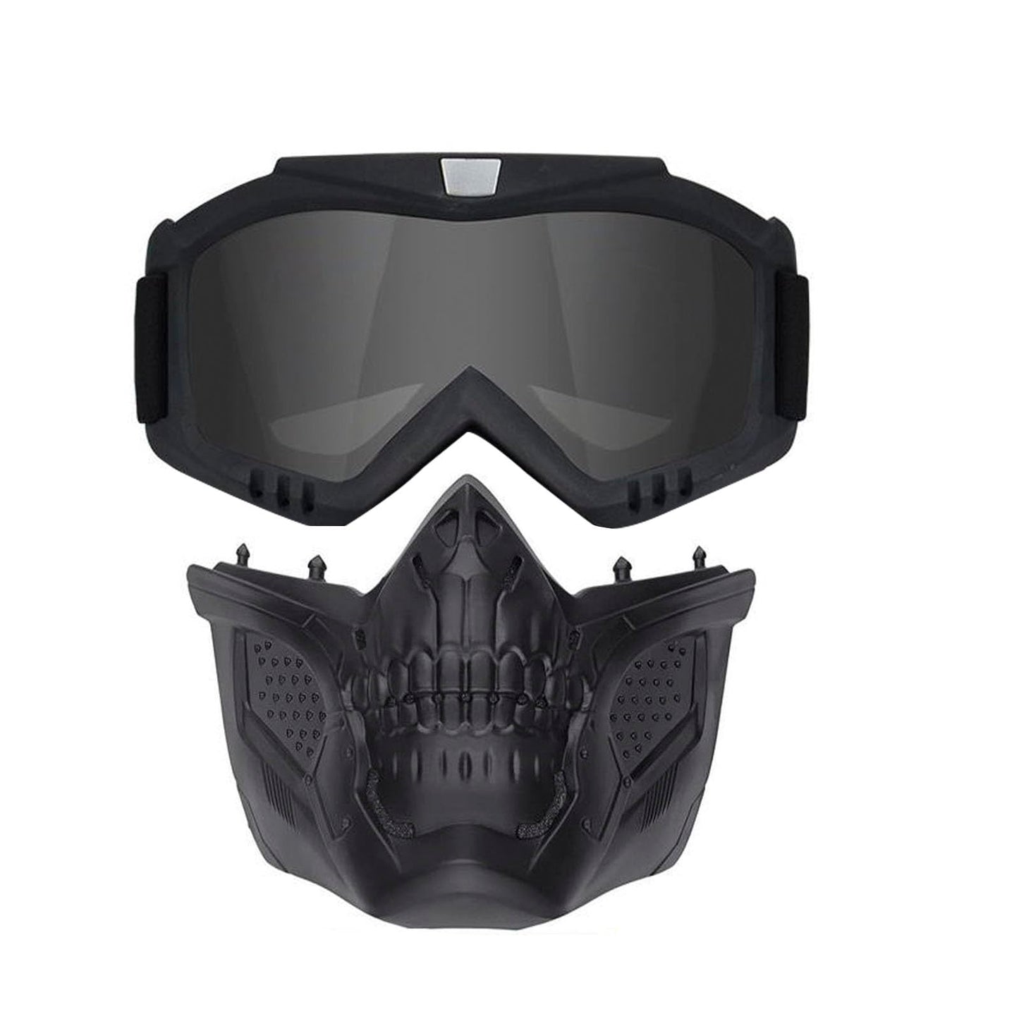 Airsoft Mask Full Face and Detachable Anti Fog Airsoft Goggles Eye Protection and Tactical Airsoft Fast Helmet Adjustable knob for Teenagers and Adults (Black Lens)