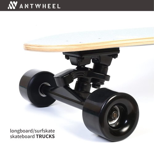ANTWHEEL Sidewinder II Longboard/Skateboard/surf Skateboard Black Skateboard Double Kingpin Trucks 7" Hanger 9.72" Axle (Set of 2) Free Hardware (9.3" Hanger 12" Axle)