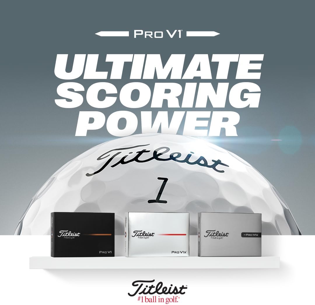 Titleist Pro V1x Golf Balls - Premium Performance for Maximum Distance & Control | 12-Pack