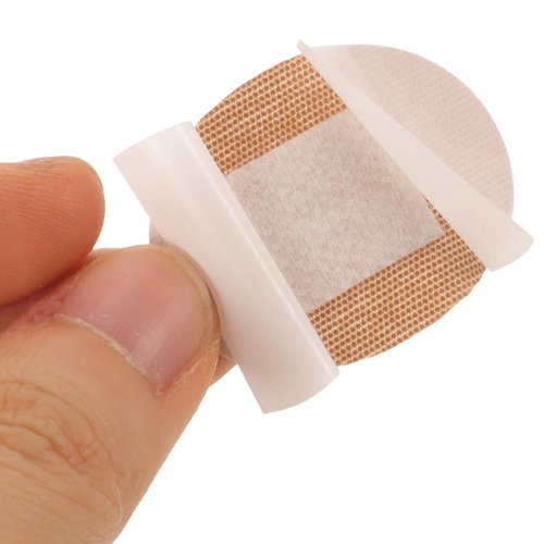 Healvian 50pcs Flexible Fabric Bandages,Adhesive Oval Bandages,Oval Flexible Adhesive,Breathable Knuckle Stickers Patch Bulk for Family Wounds Protection Care, with Non-Stick Pad