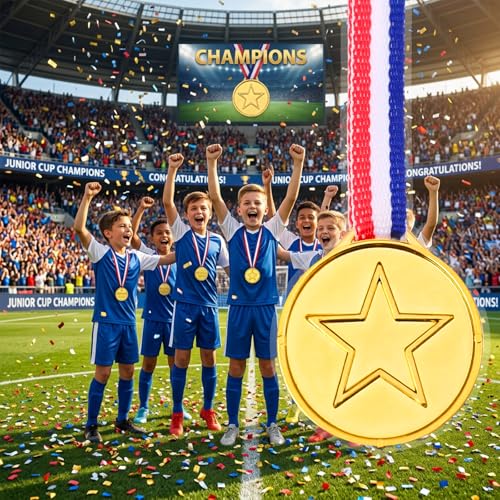 30-Pack Gold Medals for Kids - Plastic Winner Awards