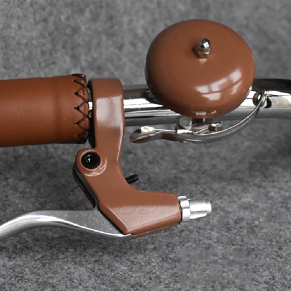 BBxunsless Bicycle Retro Bell Leisure Bicycle Dial Bell Aluminum Silver Gold Coffee Brown Bicycle Bell Bicycle Bell (Coffee)