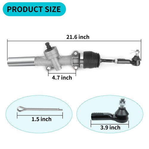 10L0L Golf Cart Steering Gear Box Assembly Let You Experience Smooth and Effortless Driving, Fits for EZGO TXT 2001-UP Golf Carts 70602G01 70964G01 70964G02