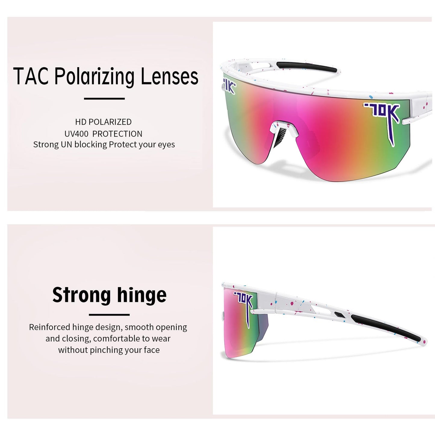 nobleboy Sports Polarized Outdoor Sunglasses for Men Women Youth,Baseball Sunglasses UV400 Protection for Running Cycling Golf Softball Glasses Gift
