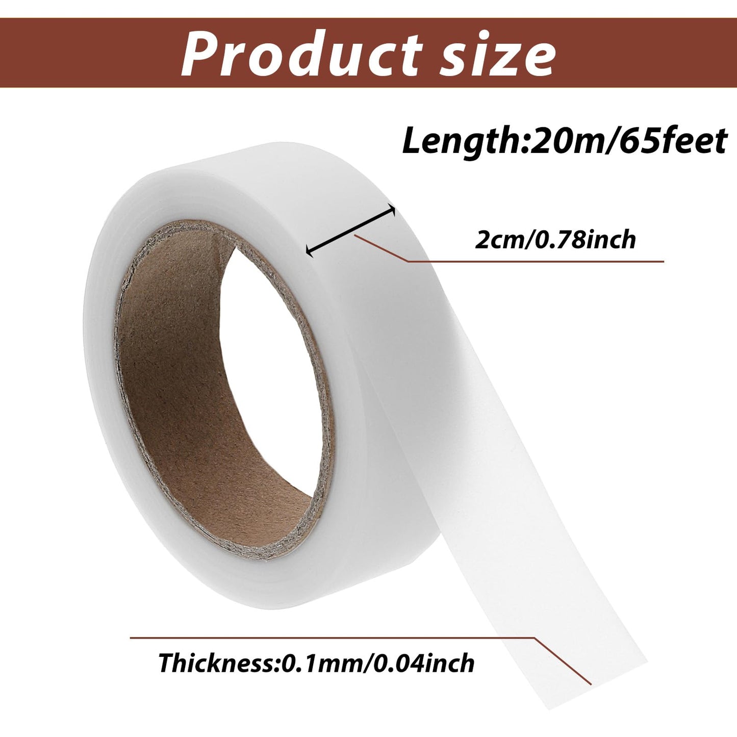 Xelsluthe Seam Tape, 65' Iron on Hot Melt Seam Sealing Tape, Waterproof Fabric Repair Adhesive Fusible Tapes for Outdoor Gear Raincoat Tent Awning Sportswear