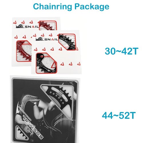 CYSKY 104 BCD Chainring 30T to 52T Narrow Wide Chainring with Sprocket Bolts for 1x Set-up Road Bike Mountain Bike BMX MTB Gravel Ebike (Black, 42T)