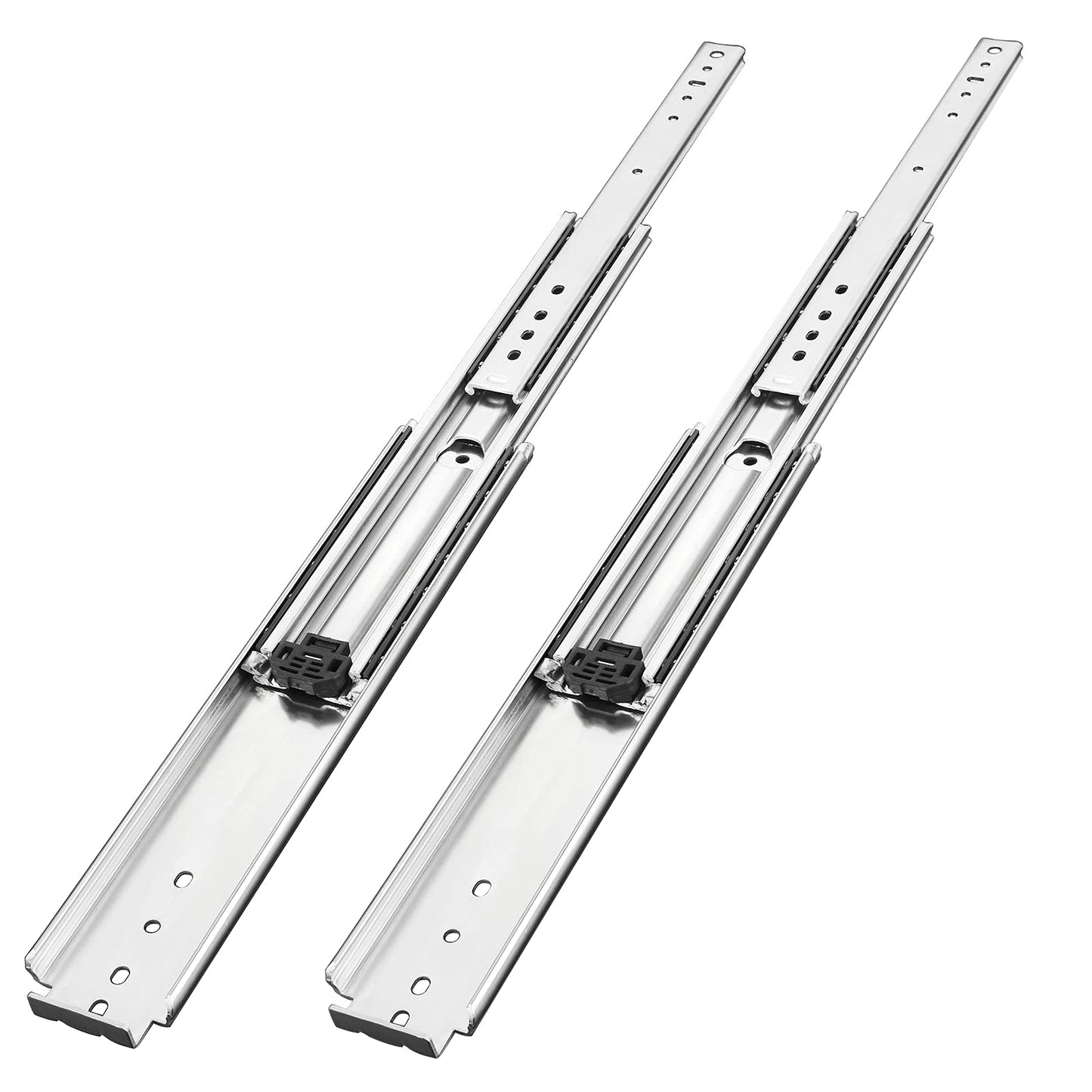 KCOLVSION 1 Pair 40 Inch 500 Lb Capacity Heavy Duty Drawer Slides with Screws,Side Mount Full Extension 3 Fold Ball Bearing Stainless Steel Hardware Drawer Rails,Industrial DIY