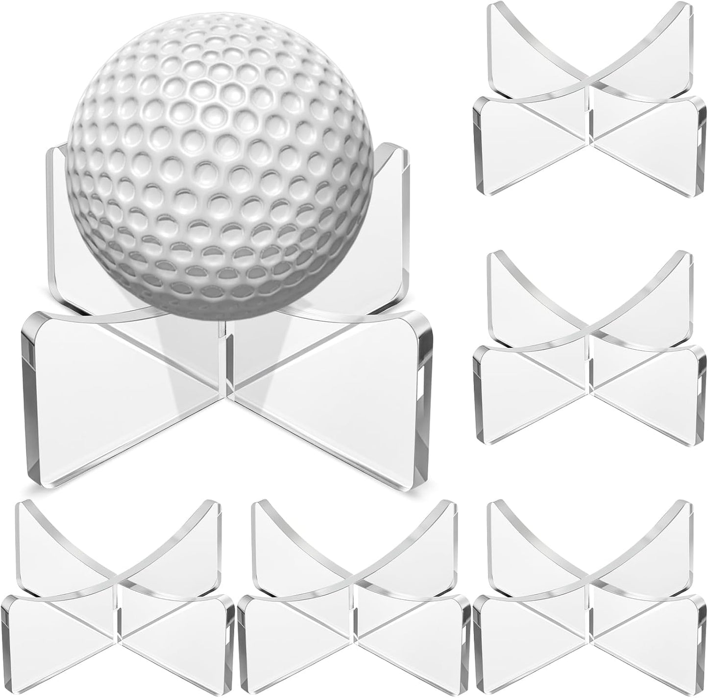 Mudder Acrylic Ball Stand - Clear Display Holder for Basketball, Soccer & More | 3.54 x 1.3 Inch