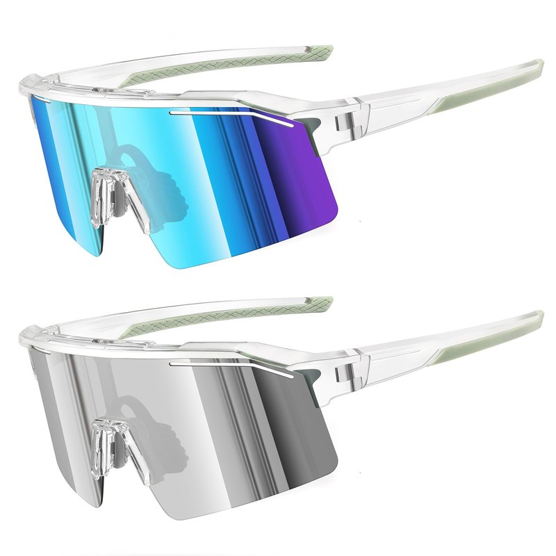 Sunbowglint Polarized Sports Sunglasses for Men Women Unbreakable TR90 Frame UV400 Protection Goggles Baseball Cycling Fishing Glasses,2 Pack