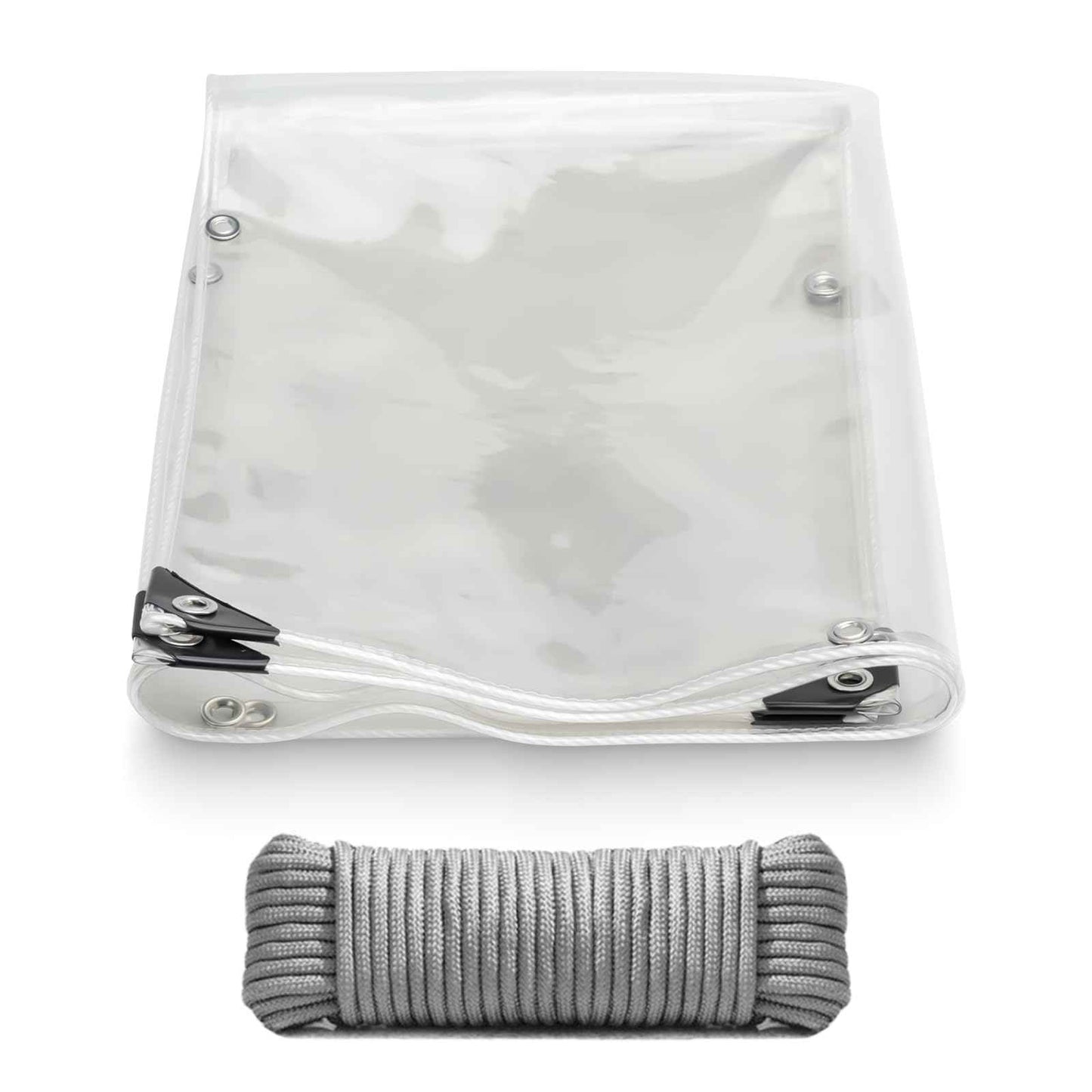 Clear Tarp,6x20ft Clear Tarps with Grommets,14 MiL Heavy Duty Waterproof with Reinforced Edge for Patio and Pavilion,Porch and Outdoor Garden Household Tarpaulin