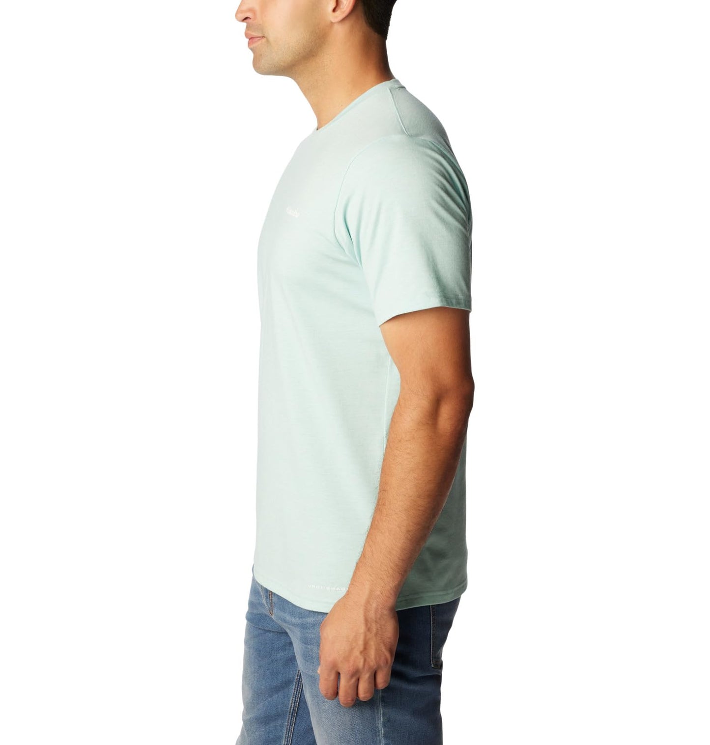 Columbia Men's Sun Trek Short Sleeve Tee, Spray Heather, Medium