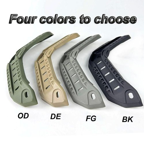 H World Shopping Helmet Airsoft Tactical Maritime Helmet Side Rail Set Guide Accessories for Flashlight (BK)