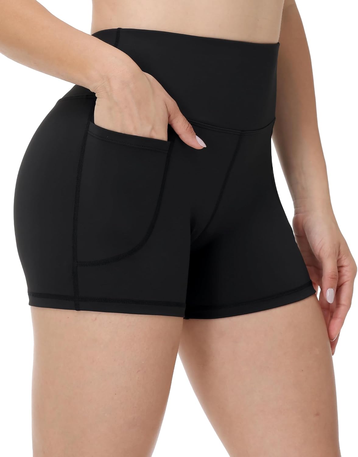 Runhit Biker Shorts for Women - High Waisted Yoga & Workout Spandex with Pockets | 8''/5''/3'' Sizes