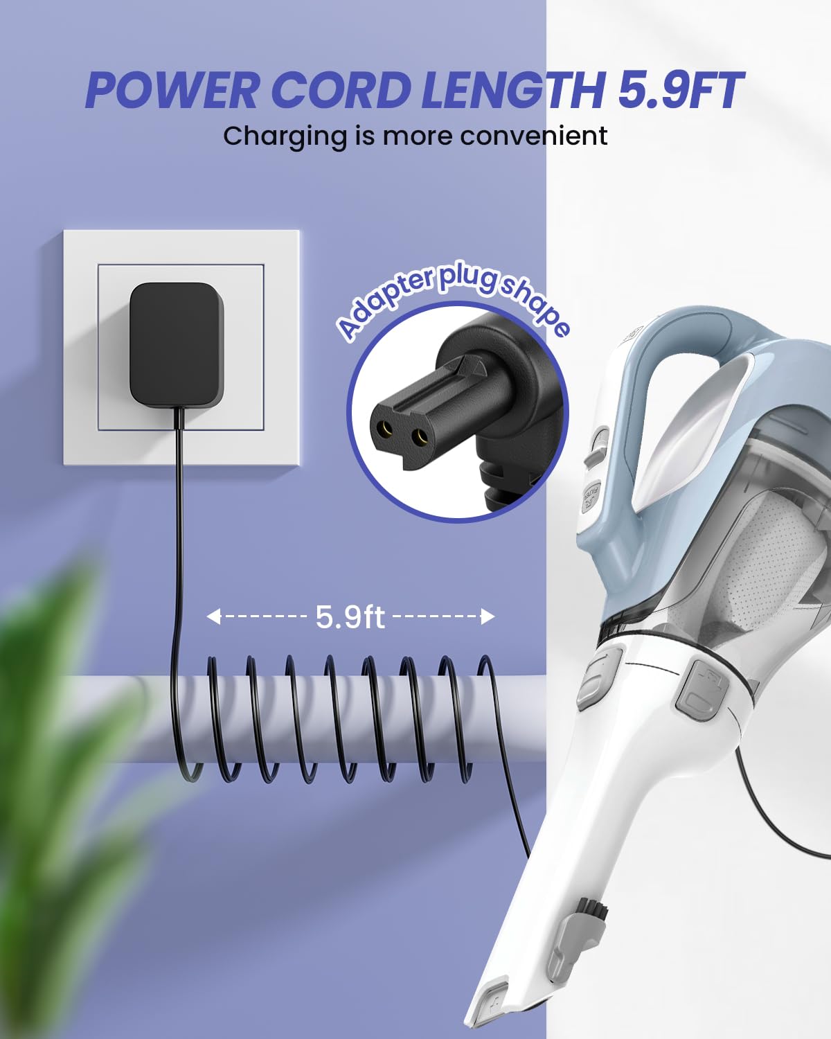 DINTYOU Replacement Adapter for Black and Decker N511997 90602523-04 CHV1410L32 S010QU2300040 HHVK515J00FF HHVK515JP07APB HHVK515JP07 Handheld Vacuum Charger