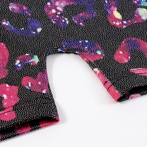 Sleeveless Sparkly Leotard for Girls - Black Leopard, 2-3T