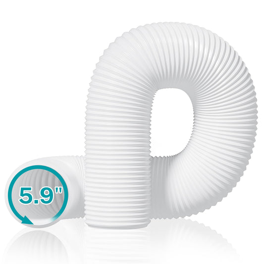 Portable AC Hose, YJHome 5.9 Inch Portable Air Conditioner Hose Counterclockwise AC Exhaust Hose Length to 80 Inch, Universal Replacement AC Vent Hose for Portable AC Models