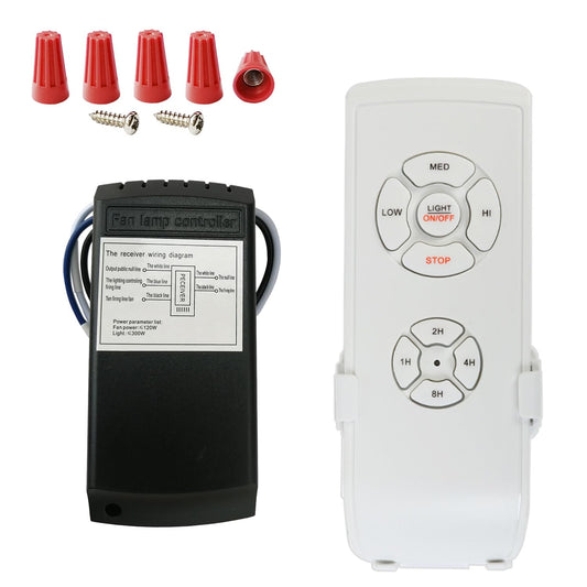 Ceiling Fan Remote Control Kit,Universal Fan Speed,Light & Timing 3 in 1 Wireless Remote Control for Ceiling Fan Light, Fit for Honeywell Westinghouse Hunter and More