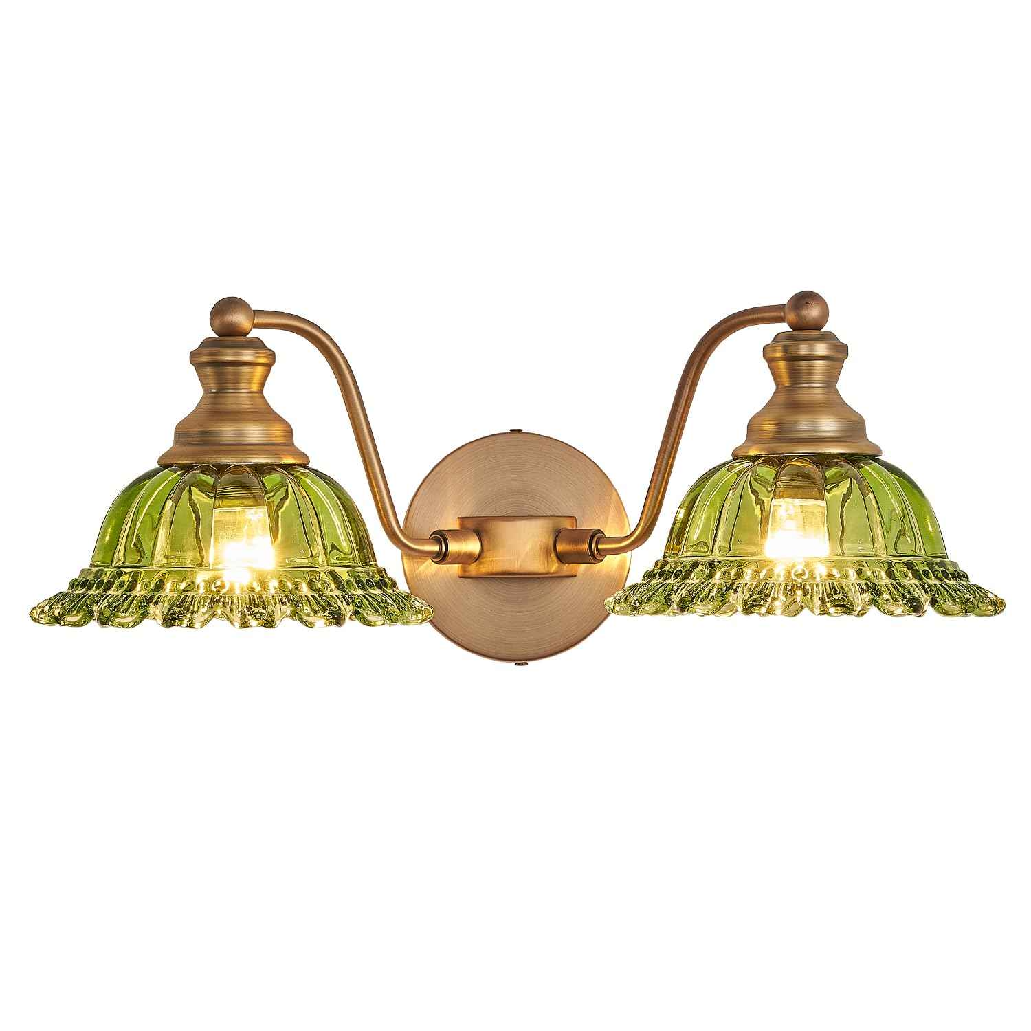 XIEDUN Green 2 Light Vanity Light Bathroom Light Vintage Bathroom Light Fixtures