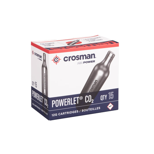 Crosman Powerlet CO2 Cartridges for Air Rifles, Air Pistols & Paintball - Snug Fit, Leak-Free Seal, Durable Metal Construction - Made in USA, Multi-Pack Options.