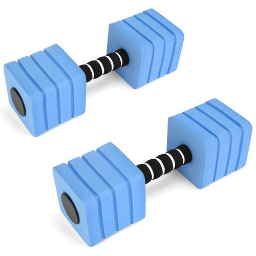 Aquatic Exercise Dumbbells, 2PCS Foam Water Weights, Aerobic Exercise Fitness Equipment Dumbbell, Dumbbells Set for Water Aerobics Weight Loss, Pool Fitness, Underwater Exercise (Blue)