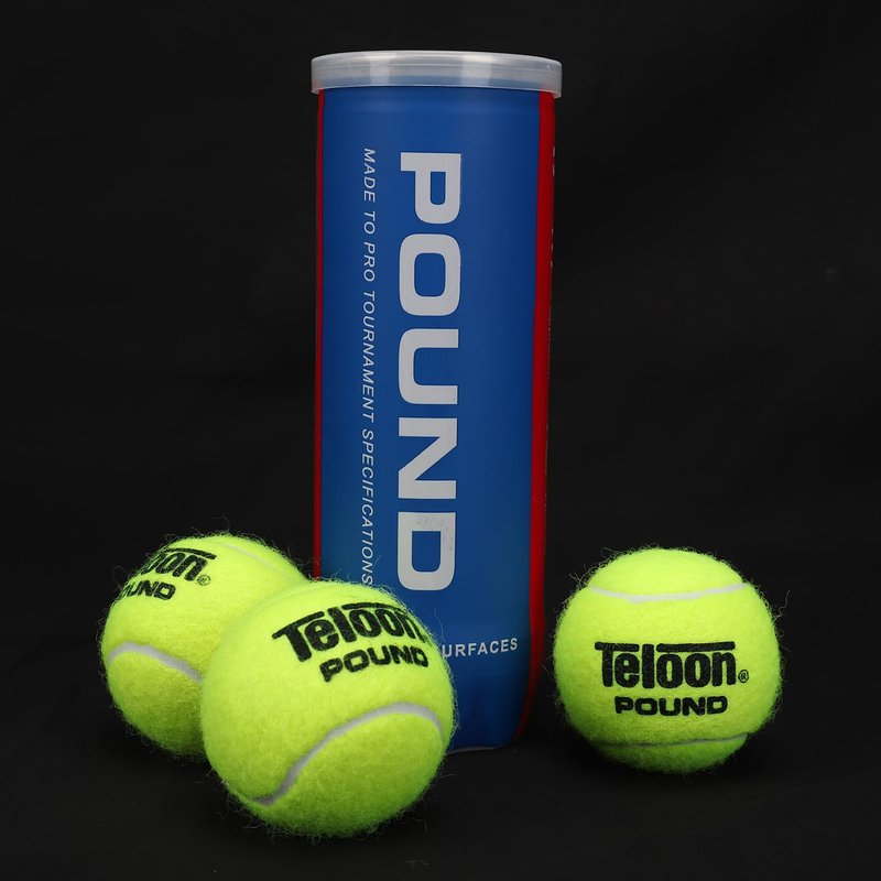 Teloon Pound Tennis Balls - Extra Duty - Regular Duty Felt Pressurized Tennis Balls (1 Can ，3 Balls)