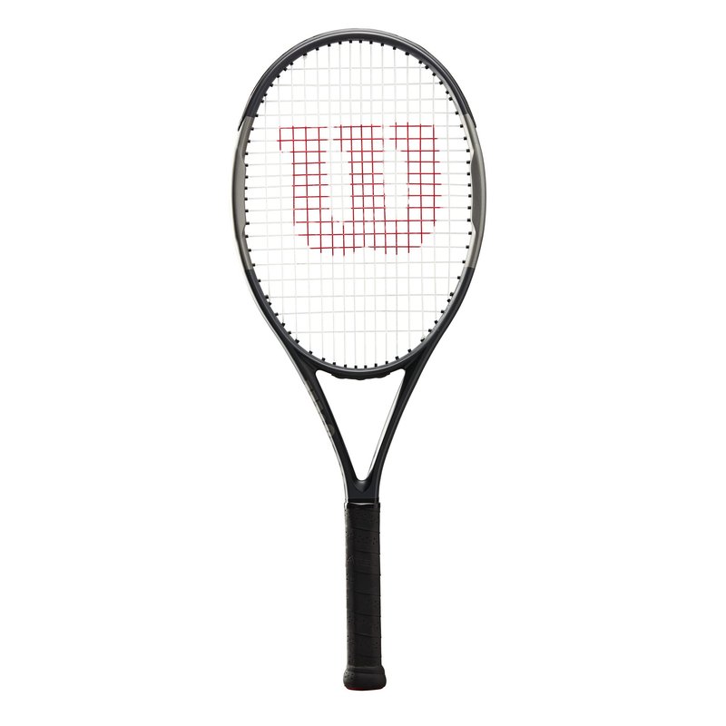 Wilson H6 Adult Recreational Tennis Racket - Grip Size 1-4 1/8, Black/Grey