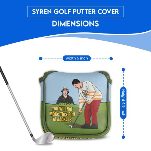 Jack Ass Mallet Head Cover - Premium Golf Club Protector - Headcover for Odyssey | Essential Golf Accessories for Men with Premium Club Protection | Funny Golf Accessories for Men