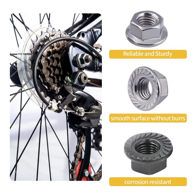 Bicycle Hub Axle Nut and Washer Kit - Set of Screws