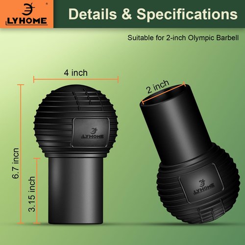 LYHOME Landmine Attachment for Barbells, Rubber Material, Designed for Pressing,Rowing, Spinning and Compatible with Standard 50mm Barbell