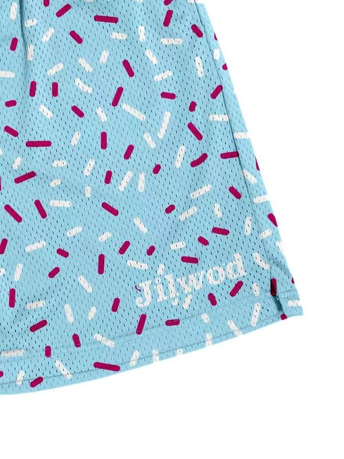 Men's Ice Cream Graffiti Print Mesh Athletic Lightweight Quick-Dry Gym Shorts with Pockets for Running Basketball Workout (US, Alpha, Small, Regular, Regular, Blue)