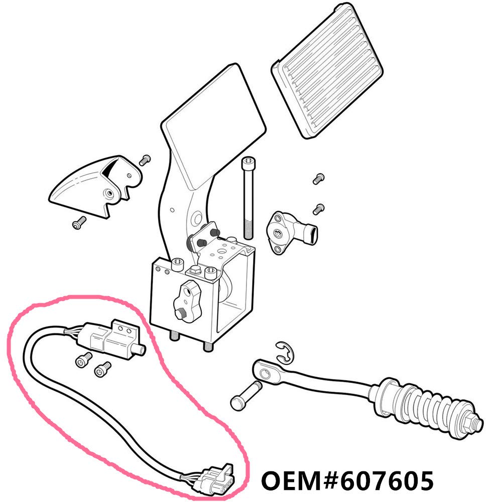 BeAcc Golf Cart Brake and Accelerator Pedal Switch Fits on EZGO RXV Replaces#607605