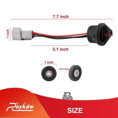 Roykaw Golf Cart IQ Speed Sensor 48 Volt with High Speed Magnet Compatible with Club Car DS & Precedent 2004-up Golf Cart W/ADC Motor, Replaces OEM # 102704901 102265601