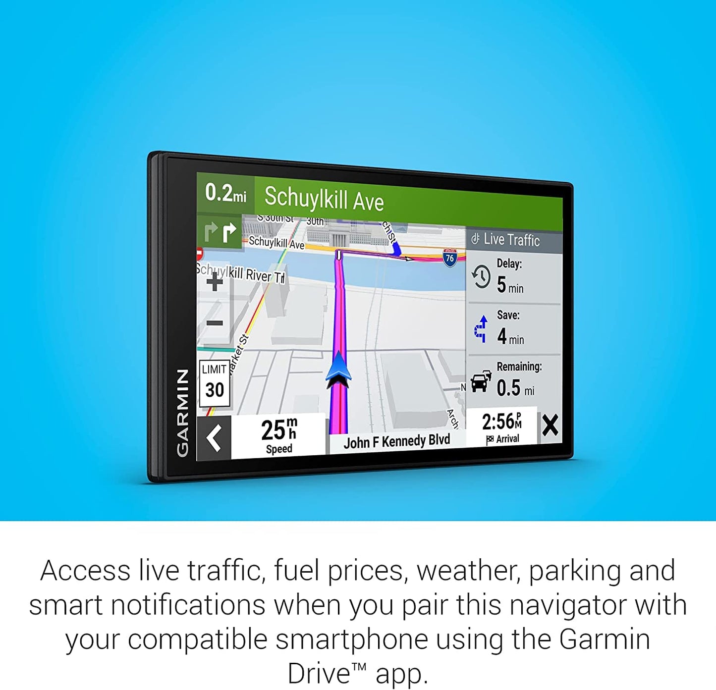 Garmin DriveSmart 66 6-inch Glass Screen Car GPS Navigator (010-02469-00) (Renewed)