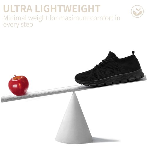 Mens Running Tennis Shoes Walking Lightweight Athletic Workout Gym Shoes Breathable Fashion Sneakers All_Black 10.5