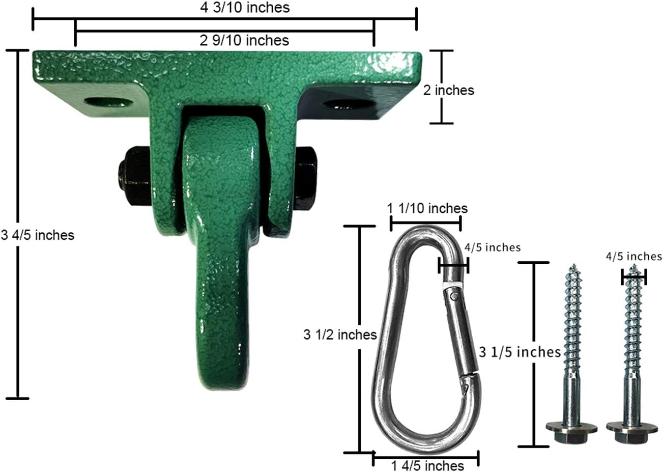 ABUSA Heavy Duty Swing Hangers - 5000 lb Capacity for Indoor/Outdoor Use | Includes Screws & Bolts, 2 Pack